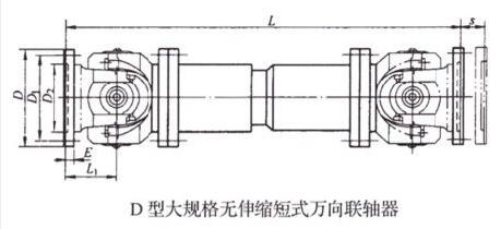 D型大規(guī)格無(wú)伸縮長(zhǎng)型萬(wàn)向聯(lián)軸器